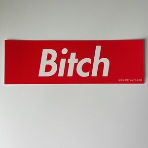 LAST CHANCE Married to the mob B!TCH sticker - red